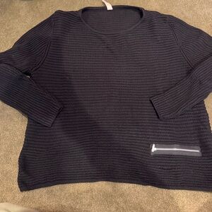 Women's Black Sweater with Zipper Detail